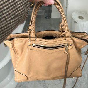 Light Tan Neutral Rebecca Minkoff Regan Leather Satchel
